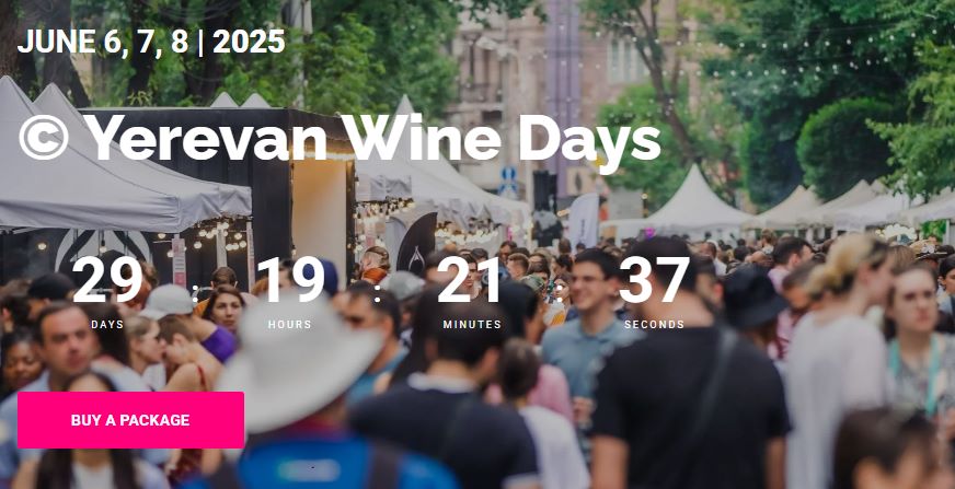 homepage of yerevan wine days festival