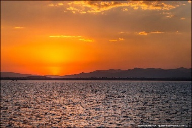 Sunset over Lake Sevan