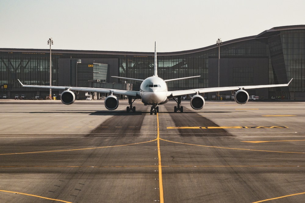 Aircraft at an airport terminal