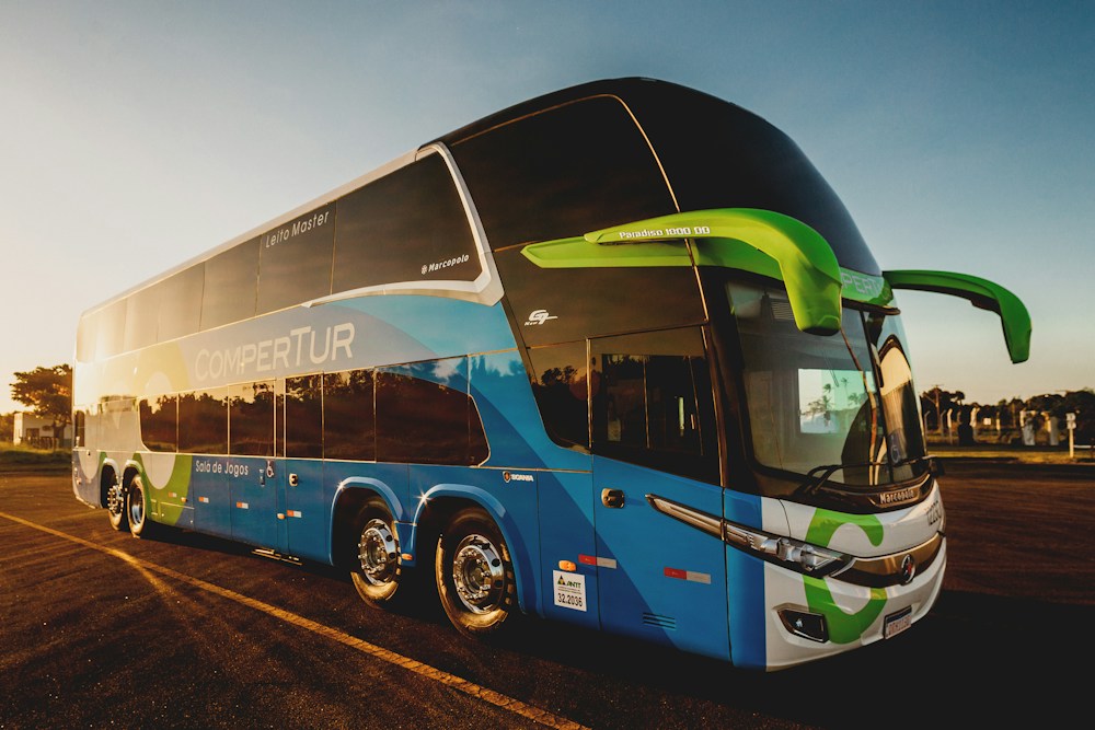 Coach bus for group transportation